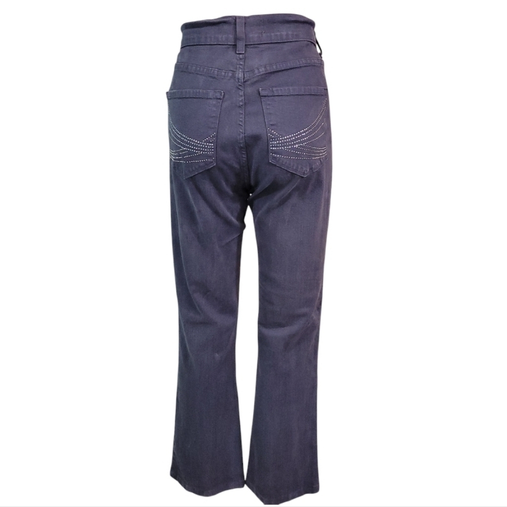 NYMJ Womens ‎ Straight Leg Jeans With Rhinestones Detail Pockets Size 12